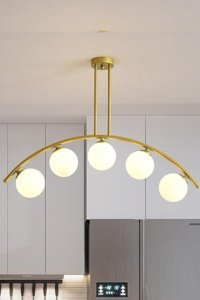 Apliqa 4'lü Siyah Metal Modern Metal Salon-Oturma Odası Avize