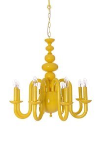 Tt Aydınlatma Tt023-1-Esk Tekli Sarı Sarkıt Modern Metal Salon-Oturma Odası Avize