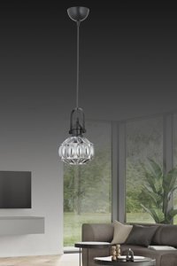Esinece Tekli Pembe Modern Kumaş Bebek-Çocuk Odası Avize