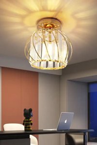 Hilalsan 7744G Tekli Altın Metal Modern Alüminyum Salon-Oturma Odası Avize