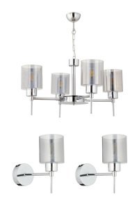 Apliqa Cara 3'lü Altın Ledli Modern Metal Salon-Oturma Odası Avize