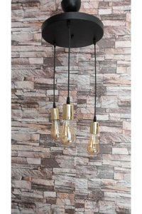 Woodhub Tekli Haki Metal Modern Çelik Salon-Oturma Odası Avize