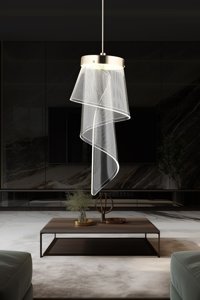 Apliqa Coswell Tekli Beyaz Ledli Modern Metal Salon-Oturma Odası Avize