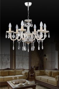 Homing Tekli Beyaz Sarkıt Klasik Metal Salon-Oturma Odası Avize