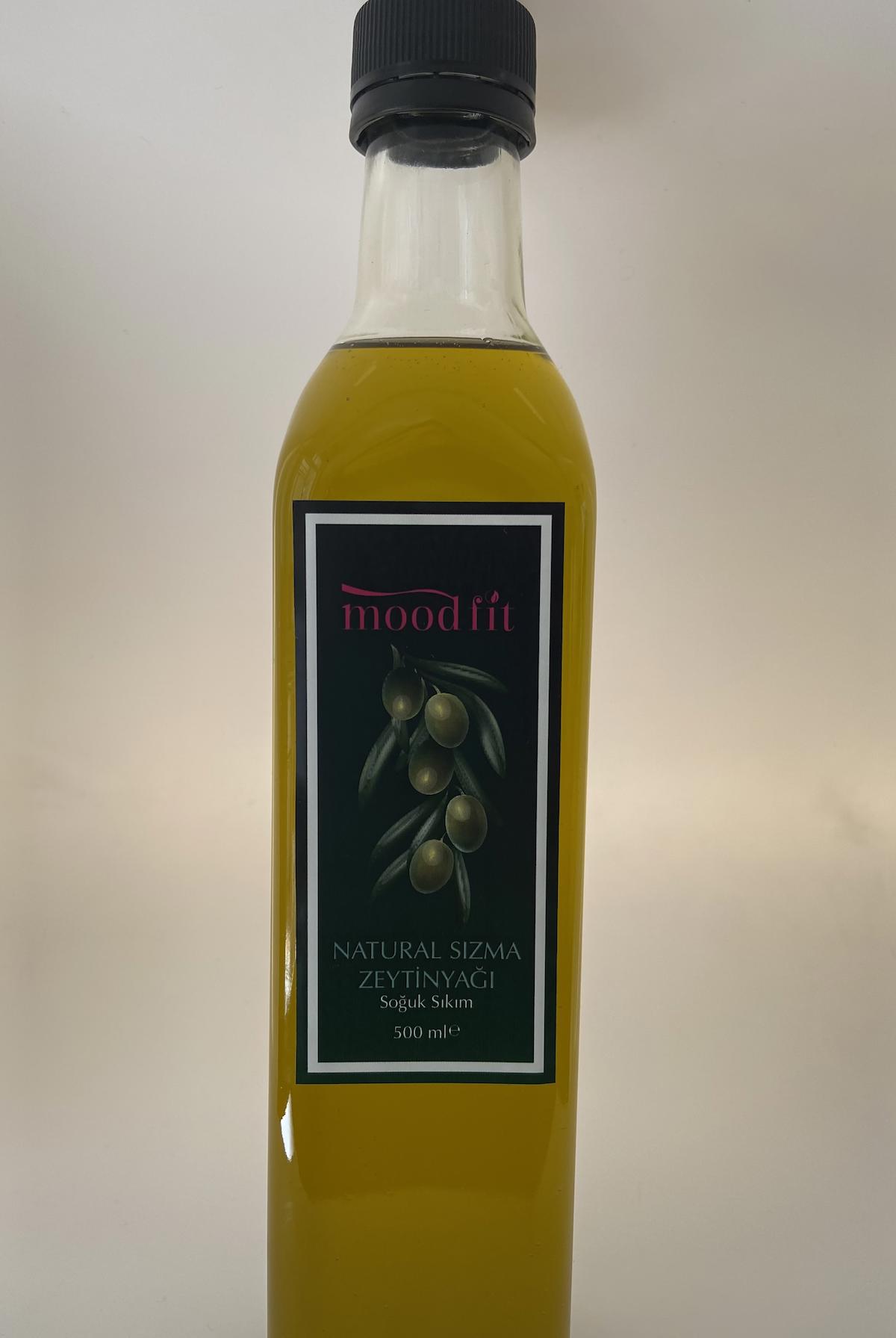 Moodfit Organik Filtresiz Polifenollü Soğuk Sıkım Erken Hasat Cam Sızma Zeytinyağı 500 ml