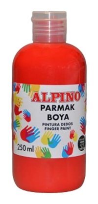 Alpino DD-030072 Yıkanabilir 250 ml Kırmızı Parmak Boyası