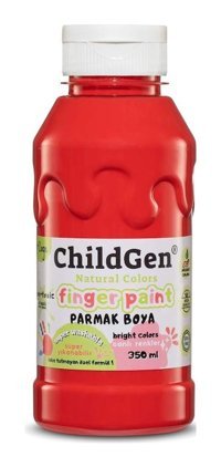ChildGen Yıkanabilir Organik 350 ml Kırmızı Parmak Boyası