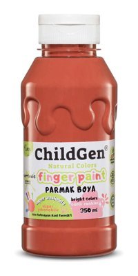 ChildGen Yıkanabilir Organik 350 ml Kahverengi Parmak Boyası