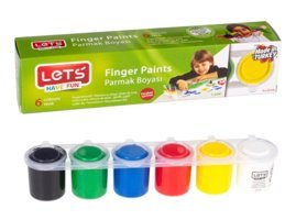 Lets L-5500 25 ml 6'lı Çok Renkli Parmak Boyası