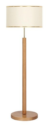 Vinner Milano Ahşap Ayaklı Tek Ayak Silindir Lambader 165 cm Krem
