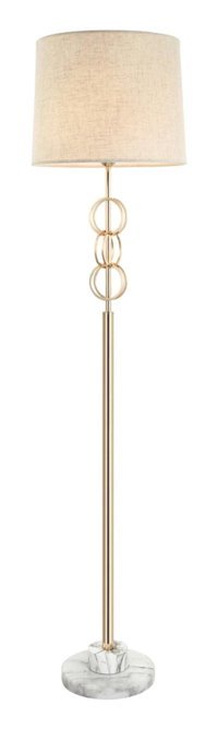 Lucea Ballas Metal Ayaklı Tek Ayak Silindir Lambader 168 cm Bej