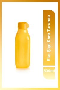 Tupperware Eco Kare Turuncu Çocuk Suluk 500 ml