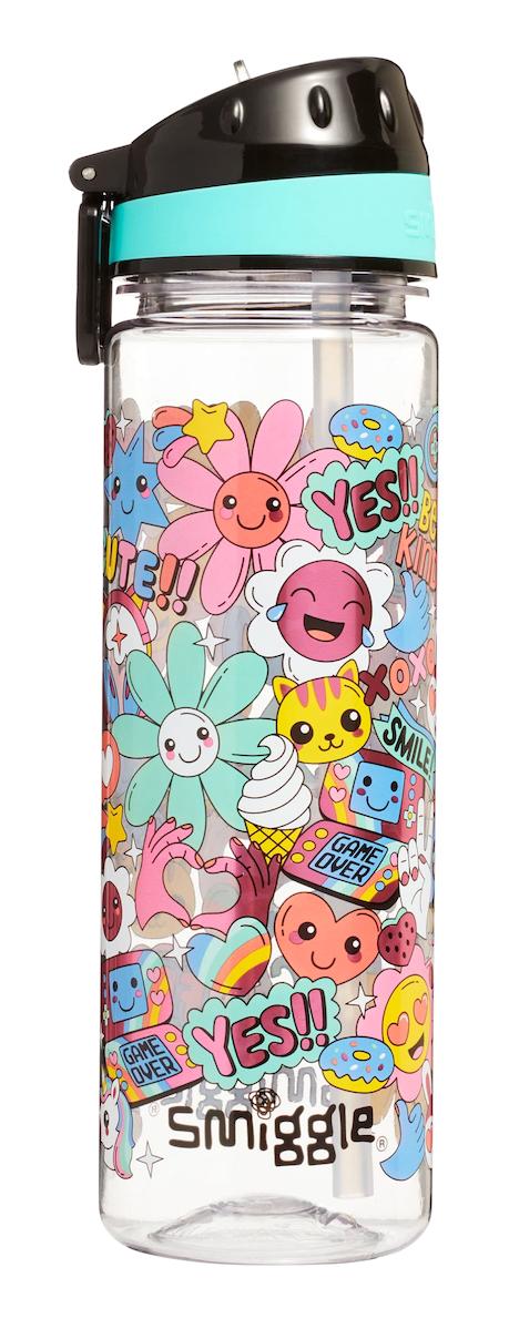 Smiggle Bright Side Pipetli Çok Renkli Okul Çocuk Suluk 650 ml