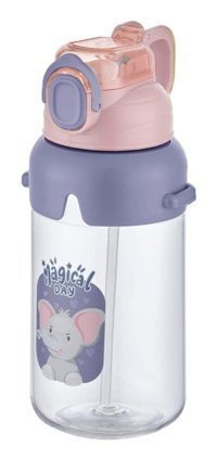 Vagonlife Boyun Askılı Mor - Pembe Okul Çocuk Matara 650 ml