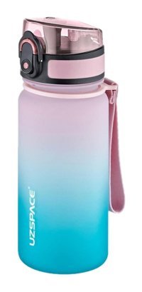 Uzspace Mavi-Pembe Okul Motivasyonlu Çocuk Matara 350 ml