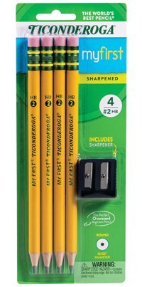 Dixon Ticonderoga Primary 4'lü Silgili Yuvarlak Siyah HB Kurşun Kalem Seti