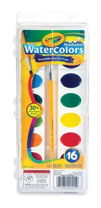 Crayola Yıkanabilir 16'lı Tablet Sulu Boya