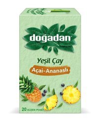 Doğadan Açai-Ananas-Yeşil Çay Karışık Bitki Çayı 20 Adet