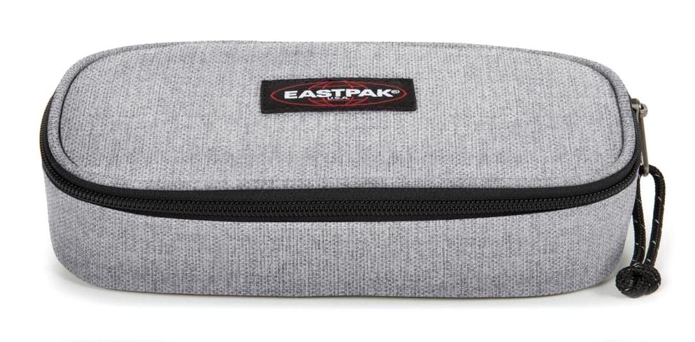 Eastpak Gri Düz Bez Bölmeli Tek Gözlü Oval Cüzdan Kalemlik