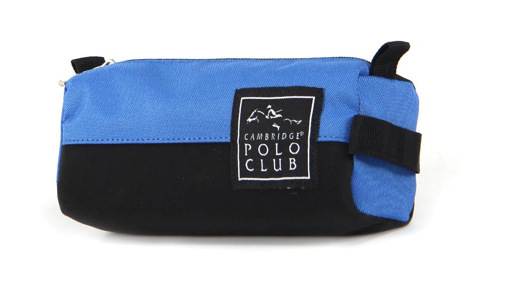 Cambridge Polo Club Creative Mavi-Siyah Düz Bez Tek Gözlü Dikdörtgen Cüzdan Kalemlik
