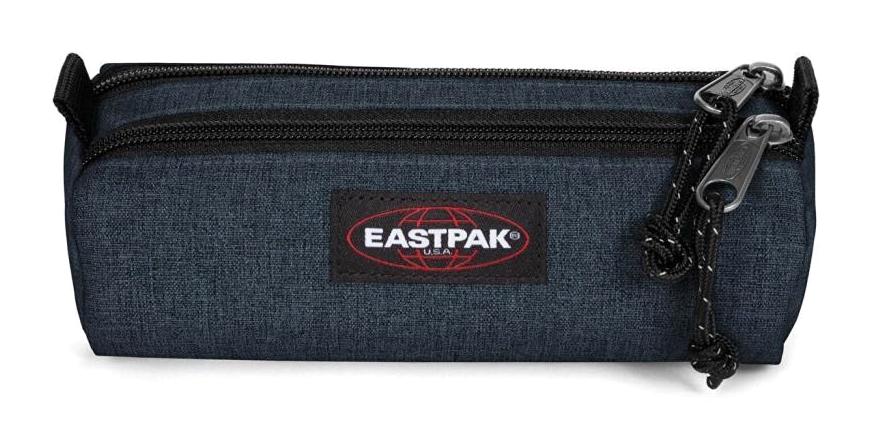 Eastpak Double Benchmark Triple Lacivert Düz Bez Bölmeli Çift Gözlü Dikdörtgen Cüzdan Kalemlik