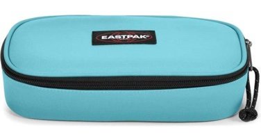 Eastpak Single Mavi Düz Bez Bölmeli Çift Gözlü Oval Cüzdan Kalemlik