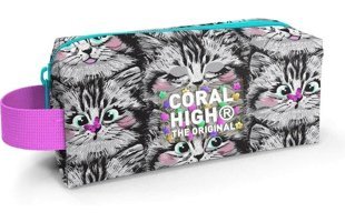 Coral High Kids 22078 Çok Renkli Baskılı Bez Tek Gözlü Dikdörtgen Cüzdan Kalemlik