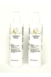 Lady Legant Beauty 50 Faktör Tüm Ciltler İçin Nemlendirici Suya Dayanıklı Yüz Güneş Kremi 2x200 ml