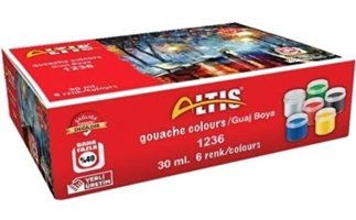 Altis Çok Renkli 6x30 ml Guaj Boya Seti