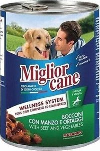 Miglior Cane Biftekli ve Sebzeli Ezme Yetişkin Köpek Maması 405 gr 12'li