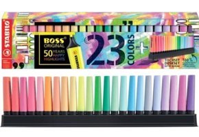 Stabilo 23'lü Pastel Renkli Kesik Uçlu Fosforlu Kalem Seti