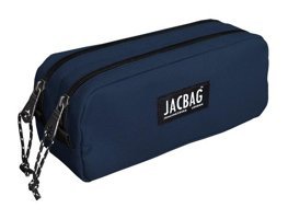 Jacbag Dual Pouch Lacivert Bölmeli Düz Çift Gözlü Cüzdan Kalemlik