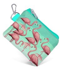 Coral High Flamingo Yeşil Tek Gözlü Cüzdan Kalemlik