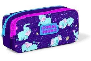 Coral High 22157 Pembe Bölmeli Çift Gözlü Cüzdan Kalemlik