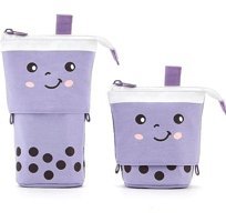 Heamor Kawaii Boba Milktea Mor Tek Gözlü Kalemlik
