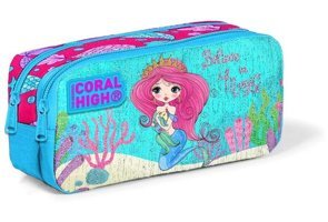 Coral High 12049 Mavi-Pembe Bölmeli Çift Gözlü Cüzdan Kalemlik