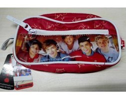 One Direction Kırmızı Bölmeli Çift Gözlü Cüzdan Kalemlik