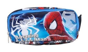 Spiderman 96840 Mavi Kırmızı Bölmeli Çift Gözlü Cüzdan Kalemlik