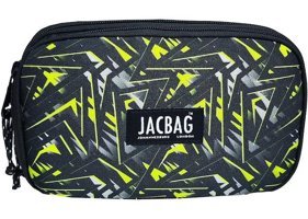 Jacbag Jac-11 Gri-Sarı Bölmeli Çift Gözlü Cüzdan Kalemlik