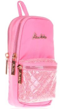 Kaukko Bright Pembe Bölmeli 3 Gözlü Cüzdan Kalemlik