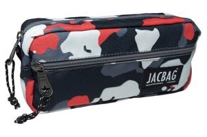 Jacbag Dual Zip Kamuflaj Bölmeli Çift Gözlü Cüzdan Kalemlik