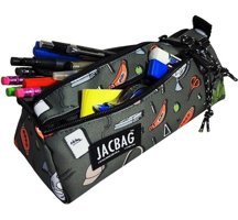Jacbag Jac-02 Gri-Turuncu Bölmeli Çift Gözlü Cüzdan Kalemlik