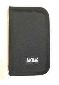 Jacbag Jac-23 Siyah Bölmeli Düz Katlanabilir 3 Gözlü Cüzdan Kalemlik