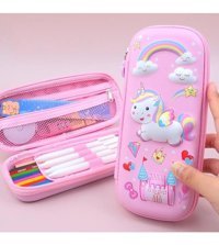 Jolita 002 Pembe Bölmeli Çift Gözlü Kalemlik