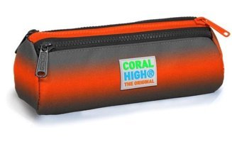 Coral High 22048 Gri-Turuncu Bölmeli 3 Gözlü Cüzdan Kalemlik