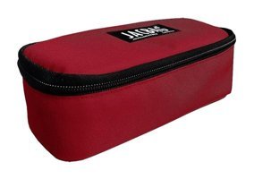 Jacbag Kırmızı Bölmeli Düz Çift Gözlü Cüzdan Kalemlik