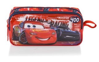 Cars 42214 Kırmızı Bölmeli Çift Gözlü Cüzdan Kalemlik