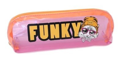 Pape Pembe Şeffaf Tek Gözlü Cüzdan Kalemlik