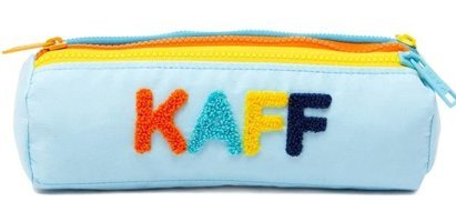 Kaff 01109 Mavi Bölmeli Peluş 3 Gözlü Cüzdan Kalemlik