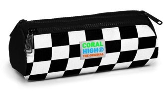 Coral High Damalı Siyah Bölmeli 3 Gözlü Cüzdan Kalemlik
